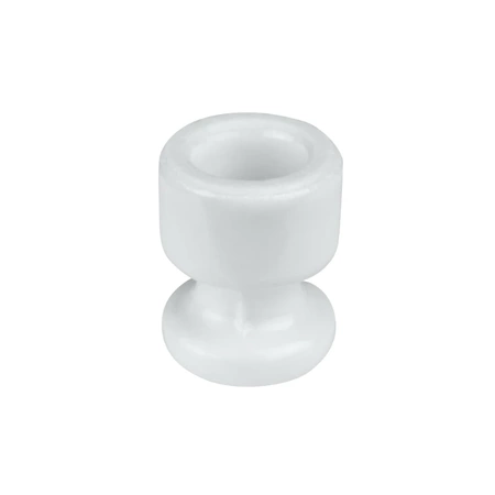 Uchwyt kabla ceramiczny 18x23mm, natynkowy biały Ceramic Loft