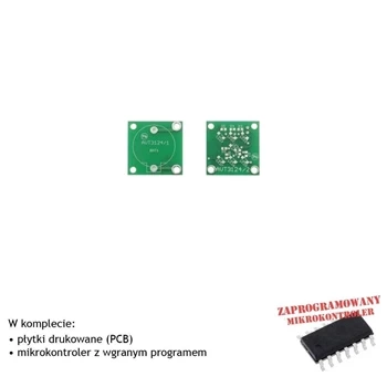 Elektroniczna kostka do gry LED - PCB i mikroprocesor do projektu AVT 3124