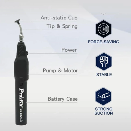Chwytak podciśnieniowy ESD do komponentów elektronicznych, Proskit MS-B126