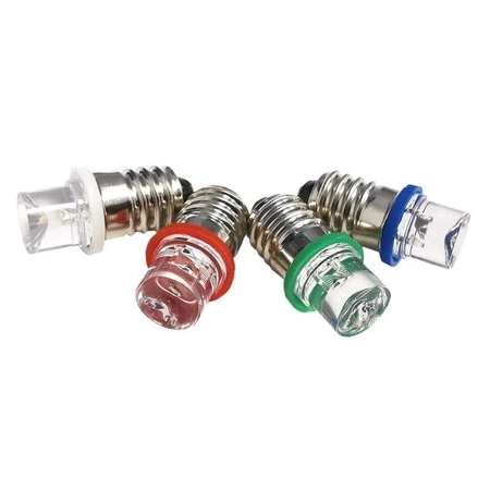 Żarówka wkręcana LED E10 3.8V RGB (szybka zmiana kolorów)
