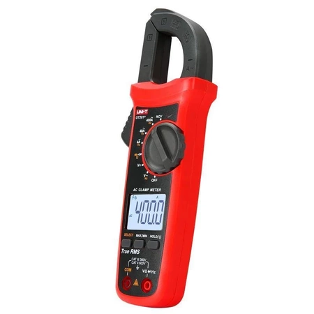 Miernik cęgowy Uni-T UT-201+, 400 A AC, szczęki 28 mm, True RMS, NCV