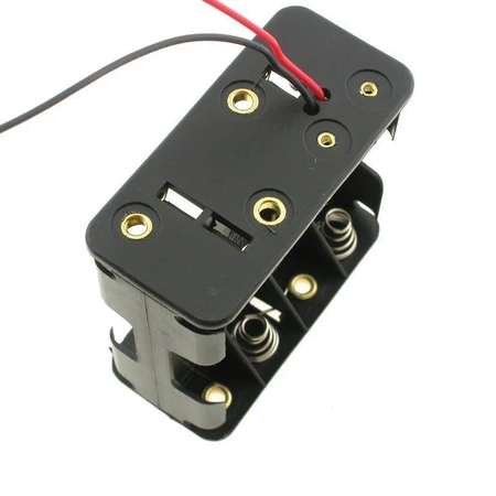 Koszyk baterii AA x8 (2x4) z przewodami