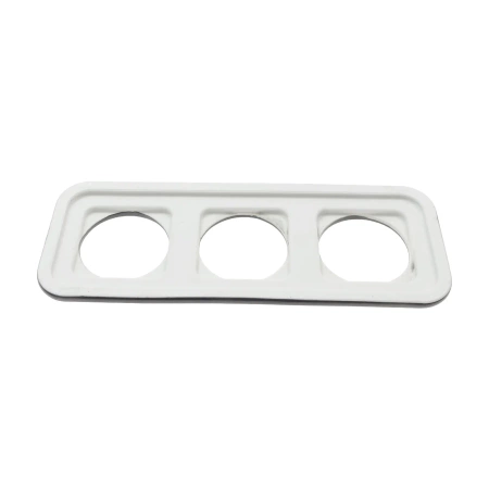 Ramka potrójna kwadratowa ceramiczna czarna Ceramic Loft