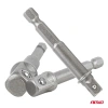 Zestaw 3 adapterów do wkrętarki z trzpieniem 1/4" HEX na nasadki 1/4", 3/8" i 1/2" - AMiO 04933