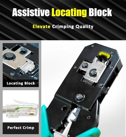 Zaciskarka RJ45 do wtyków 8/6 pin, kat 5/6, Proskit CP-376CN