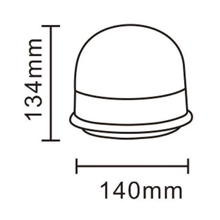 Lampa błyskowa, atest R65 R10, DC12V-24V, magnes, 12LEDx3W