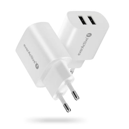 Ładowarka sieciowa everActive SC-220 2xUSB 12W BIAŁA iQ Smart Charging