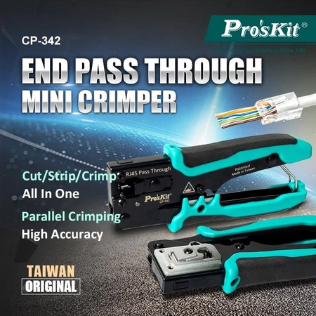 Zaciskarka RJ45 do wtyków przelotowych 8 pin, Proskit CP-342