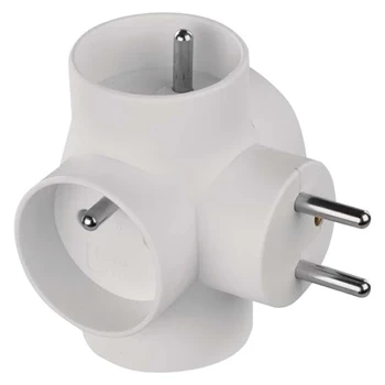 Rozgałęźnik sieciowy 230 V, 4 gniazda, 10 A, biały, EMOS P0040