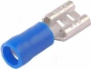 Konektor płaski żeński izolowany 6.3mm 0.8mm 1.5-2.5mm² - końcówka kablowa z tulejką miedzianą SGE