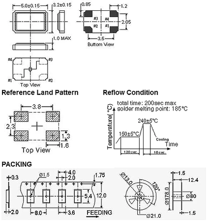 Rezonator kwarcowy 16MHz SMD QSMD-5.0x3.2