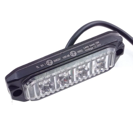 Lampa błyskowa/strobo pomarańczowa TL 4LED R65 R10, DC12V/24V, 102x32x13mm