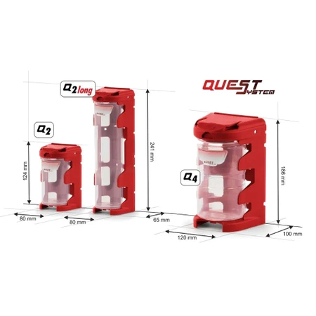 Pojemnik Q2 Long QuestSystem, czerwony