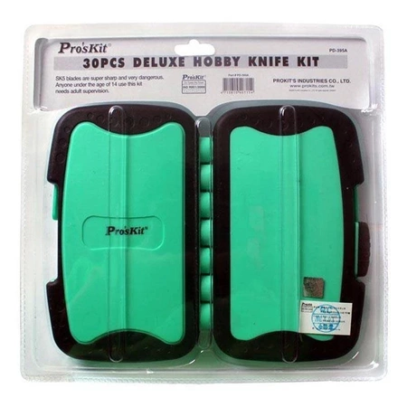 Noże precyzyjne typu skalpel - zestaw 30 elementowy w praktycznym etui, PD-395A Proskit
