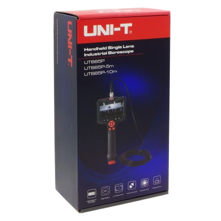 Ręczny endoskop przemysłowy z kamerą, ekranem 4.3″ i sondą IP67, Kamera inspekcyjna Uni-T UT665P