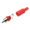Wtyk RCA czerwony, plastik