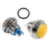 Przycisk wandaloodporny W12P10R/C 12mm, monostabilny 1NO, wypukły, chromowany, żółty