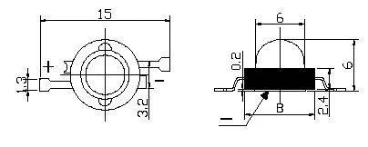 Dioda LED 1W zielony 60lm 120°