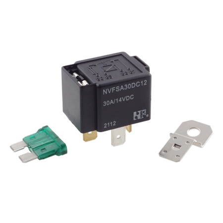 Przekaźnik samochodowy NVFS SPST-NO, 12V, 30A, bezpiecznik