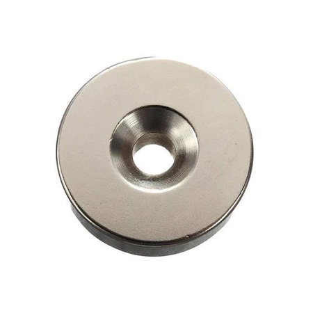 Magnes neodymowy okrągły 25x5mm z otwór 7,5/4,5mm - MAG046