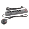 Listwa zasilająca 6 gniazd, przewód 2 m, 16 A, 3G1,5, bezpiecznik, czarna, Brennenstuhl Eco-Line Comfort Switch