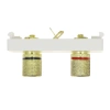 2 gniazda banan 4mm Audio Stereo biały, moduł 1/2 do ramki Tawoia Glass