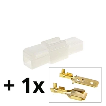 Komplet samochodowego złącza E+J 1-torowego z obudowami i konektorami 6,3 mm