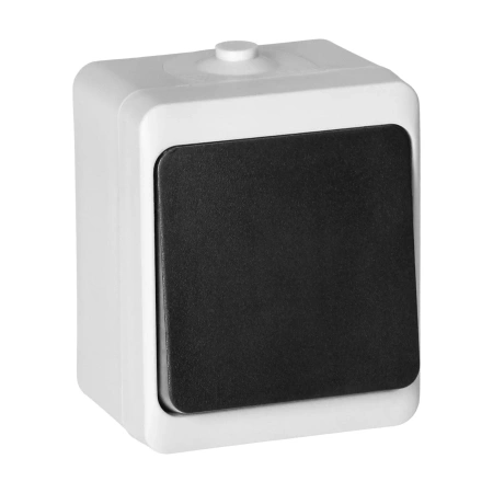 Włącznik natynkowy pojedynczy ORNO AQUATIC MINI IP54 10A 230V biało-czarny