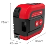 Miara laserowa 2w1: dalmierz 40 m z taśmą mierniczą 5 m Noyafa NF-2240
