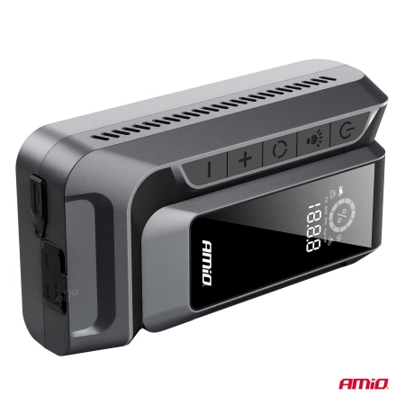 Jump Starter 12V 12AH 1600A 4w1 Starter/Latarka Led/Kompresor/Powerbank AMIO 04677