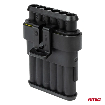 Złącze SuperSeal 1.5 6-pinowe hermetyczne samochodowe - OH-6 AMIO-03522