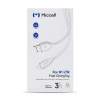 Kabel USB-A - Lightning, 3 A, 1,5 m, biały, Miccell, MIC-004055