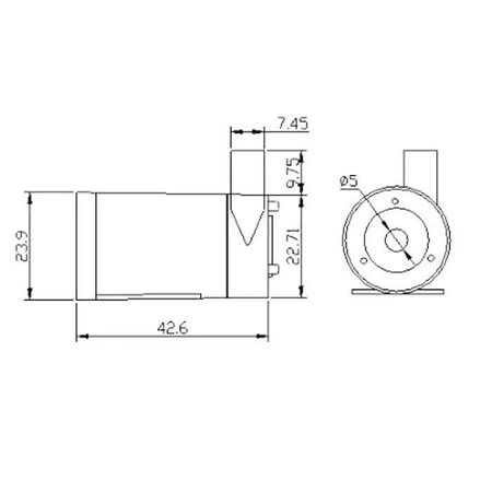 Mini pompka do cieczy 5V zatapialna, pozioma 80L/h