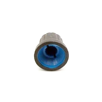 Gałka z kołnierzem, oś 6mm, fi16x14mm, niebieska