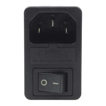 Zintegrowane gniazdo zasilania 230V IEC, 10A, włącznik, bezpiecznik, RF-2004