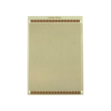 Płytka drukowana uniwersalna 12x18cm jednostronna żółta PU25