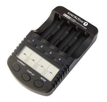 Ładowarka akumulatorów 4x AA/AAA Ni-MH, Ni-Cd + port USB 1A, everActive NC-1000