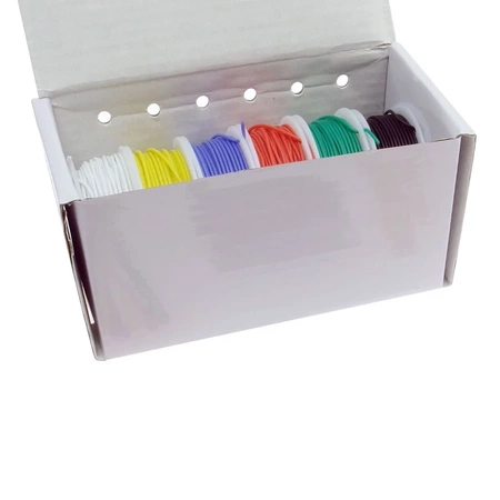 Zestaw 6 przewodów silikonowych AWG22 6x10m + akcesoria