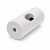 Ceramiczny uchwyt przelotowy biały 20×45 mm do przewodu natynkowego - Ceramic Classic Loft