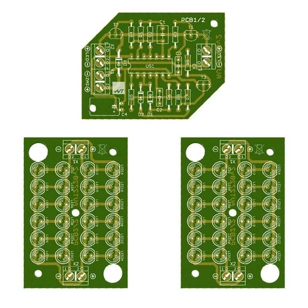 Efekt LED - czerwono- niebieski stroboskop, imitacja pojazdu uprzywilejowanego - KIT AVT 2720