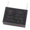 Kondensator rozruchowy do silnika 2µF 450VAC, CBB61, do druku, raster 32mm, 38 × 14 × 28 mm