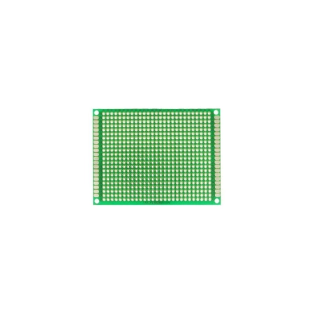 Płytka uniwersalna 6 x 9 cm, dwustronna, raster 2,54 mm, zielona, PU26