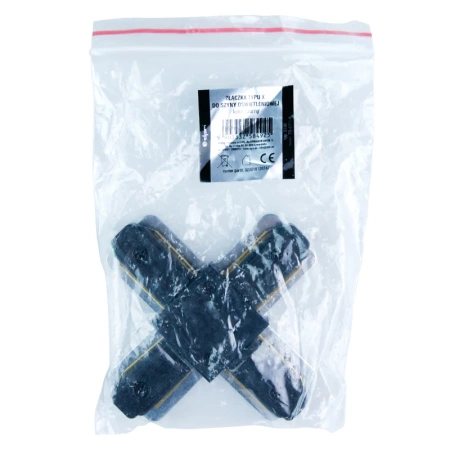 Złączka typu X do szyny, czarna