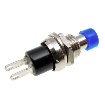Przełącznik chwilowy OFF-(ON) reset f5mm niebieski HQ