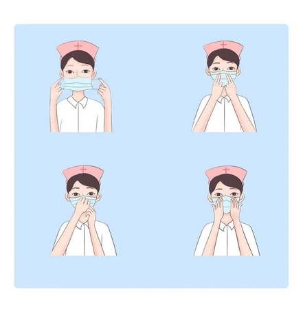 Zestaw 50x jednorazowa maska ochronna na twarz