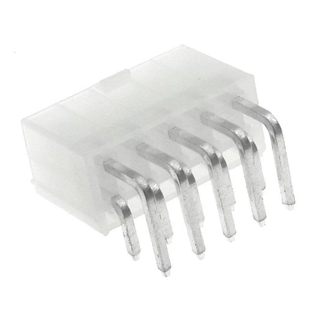Wtyk ATX 10-stykowy męski kątowy do montażu na PCB, raster 4,20 mm, biały, KWM4505-10R