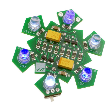 Śnieżynka LED - zlutowany KIT AVT 5750