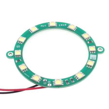 Oświetlacz pierścieniowy LED 12 V 12×5050 - zlutowany KIT AVT 1918