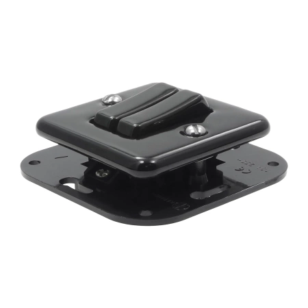 Włącznik światła podwójny ceramiczny, kwadratowy podtynkowy czarny Ceramic Loft