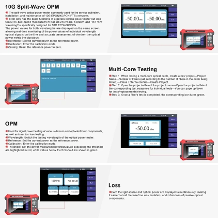 Wielofunkcyjny tester OTDR NOYAFA NF-9816